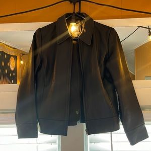 Faux Leather Jacket•Gap•Black•Small•Zip Up